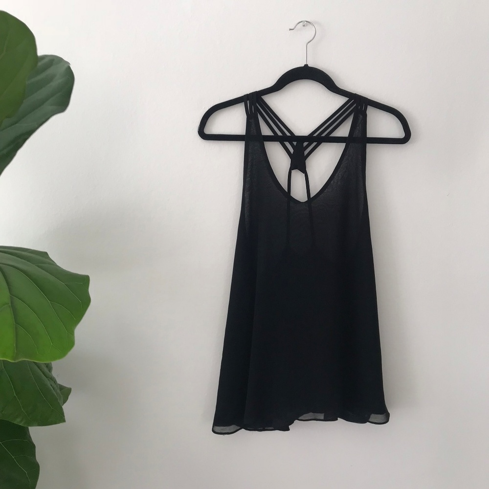 Black Millau Sheer Top